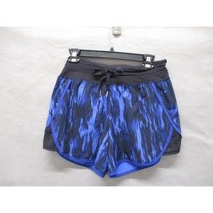 Lululemon Shorts Womens 8 Blue Black Kanto Catch me Tie Dye Running Activewear
